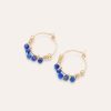 Boucles D'Oreilles YAY Paris | Mini Creoles Dentelle - Lapis-Lazuli