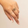 Bagues YAY Paris | Parure Trio Bagues Demi-Lune Agate