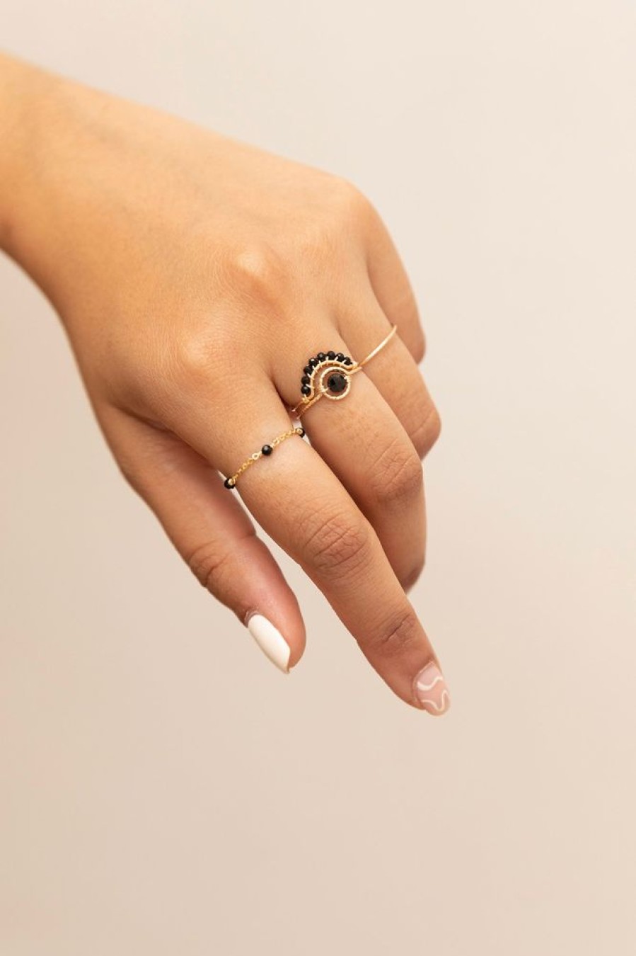 Bagues YAY Paris | Bague Chainette Satellite - Agate